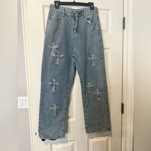 Baggy Jeans with patches